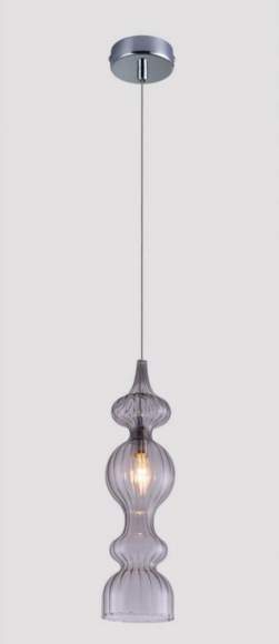 Подвесной светильник Crystal Lux с лампочкой Iris SP1 A Smoke+Lamps E14 Свеча