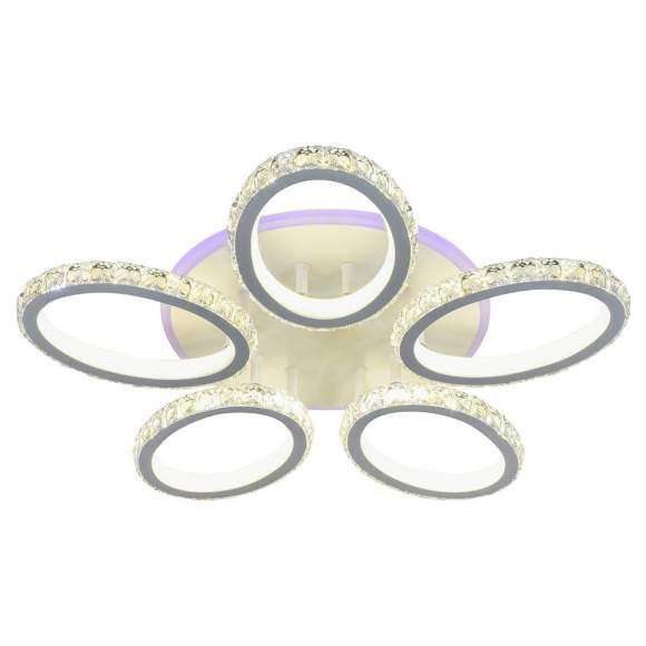 Люстра потолочная светодиодная с пультом ДУ Profit Light 8020/5 WHT 170W+8W RGB Люстра потолочная светодиодная с пультом ДУ Profit Light 8020/5 WHT 170W+8W RGB