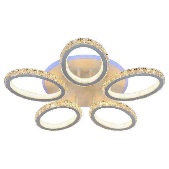 Люстра потолочная светодиодная с пультом ДУ Profit Light 8020/5 WHT 170W+8W RGB Люстра потолочная светодиодная с пультом ДУ Profit Light 8020/5 WHT 170W+8W RGB