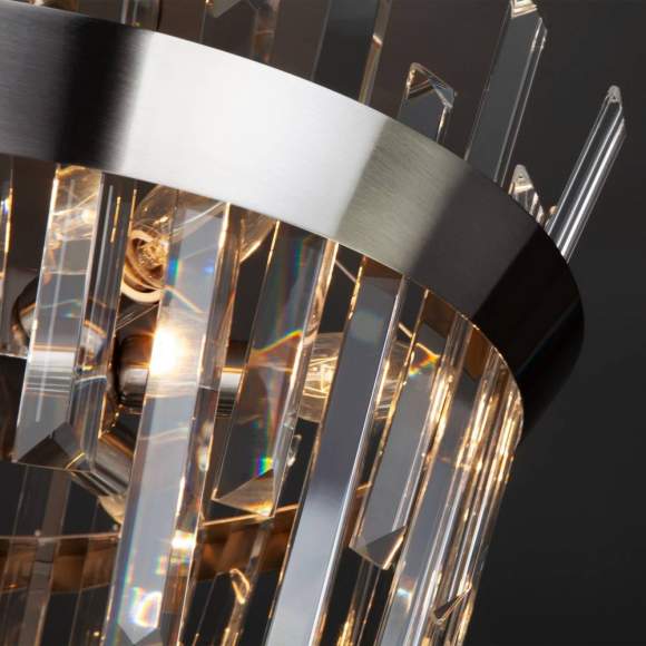 Потолочная люстра Евросвет Steccato 10111/5 сатин-никель/прозрачный хрусталь Strotskis (a047848) Потолочная люстра Евросвет Steccato 10111/5 сатин-никель/прозрачный хрусталь Strotskis (a047848)