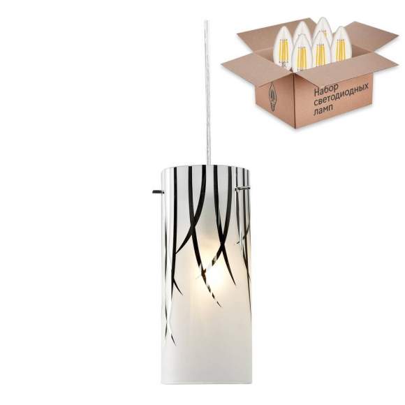 Подвесной светильник с лампочкой Velante 776-106-01+Lamps E27 Свеча Подвесной светильник с лампочкой Velante 776-106-01+Lamps E27 Свеча