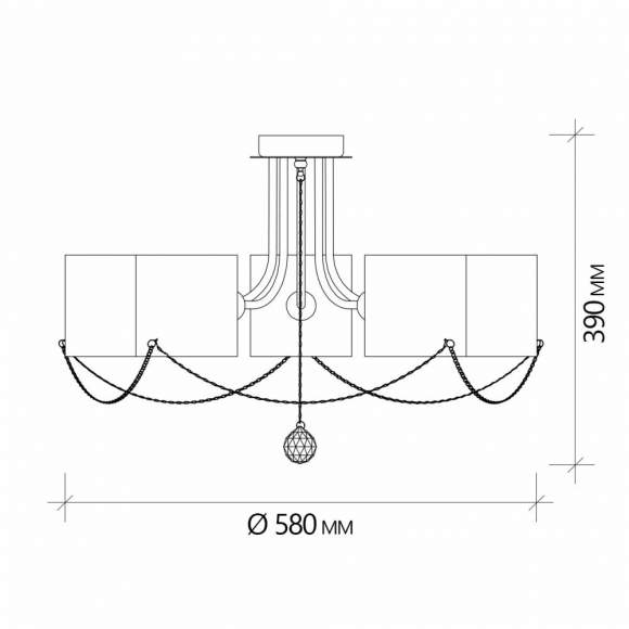 Потолочная люстра Escada 683/5P E14*40W Chrome