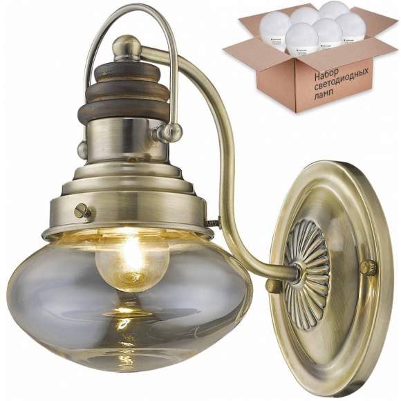 Бра с лампочкой Velante 306-501-01+Lamps E27 P45 Бра с лампочкой Velante 306-501-01+Lamps E27 P45