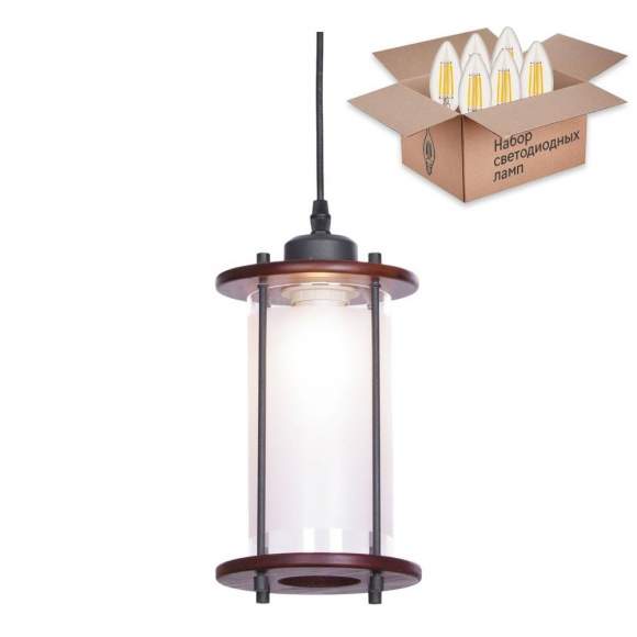 Подвесной светильник с лампочкой Velante 597-706-01+Lamps E27 Свеча Подвесной светильник с лампочкой Velante 597-706-01+Lamps E27 Свеча