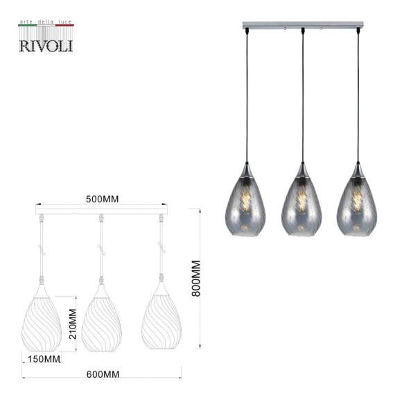 Подвесной светильник Rivoli Lily 9122-203 (Б0054874)