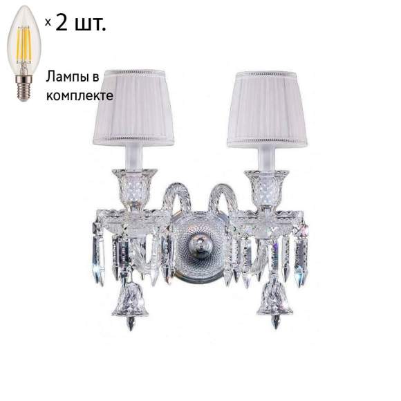 Бра Crystal Lux с лампочками Princess AP2+Lamps E14 Свеча