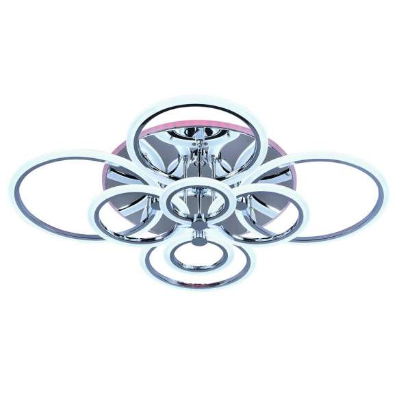 Светодиодная диммируемая люстра с ПДУ Profit Light 8076/8 CHR 212W+15W RGB Светодиодная диммируемая люстра с ПДУ Profit Light 8076/8 CHR 212W+15W RGB