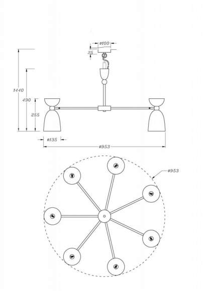 Подвесная люстра Maytoni Cloches MOD113PL-07W Подвесная люстра Maytoni Cloches MOD113PL-07W