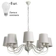 Люстра с лампочками Arte Lamp Orlean A9310LM-8WG+Lamps