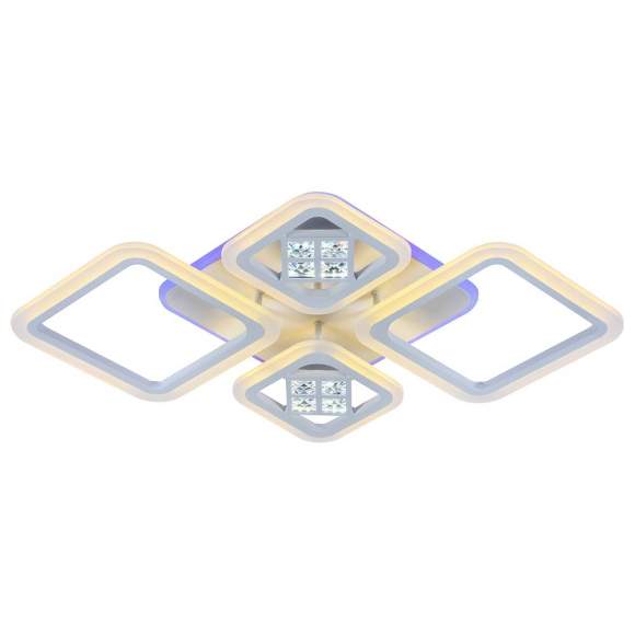 Светодиодная потолочная люстра с пультом ДУ и диммером Profit Light 18024/2+2 WHT