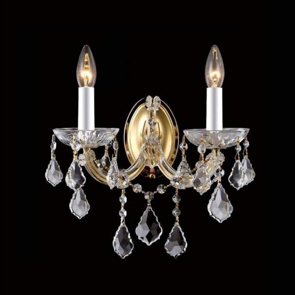 Бра Crystal Lux с лампочками Tesoro AP2+Lamps E14 Свеча
