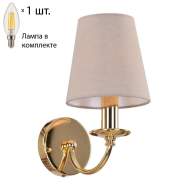 Бра Crystal Lux с лампочкой CAMILA AP1 GOLD+Lamps E14 Свеча
