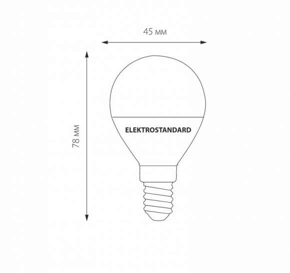 Светодиодная лампа E14 7W 3300K (теплый) G45 Elektrostandard BLE1405 (a048993)