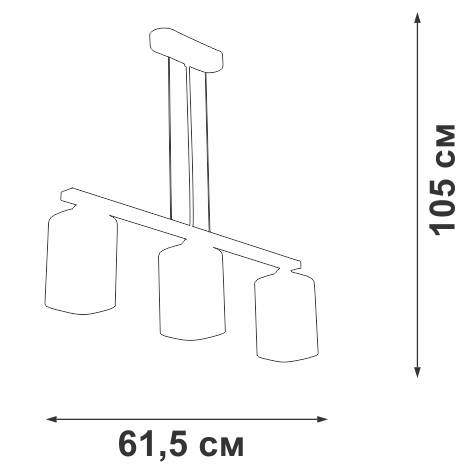 Подвесной светильник Vitaluce V3996-1/3S Подвесной светильник Vitaluce V3996-1/3S