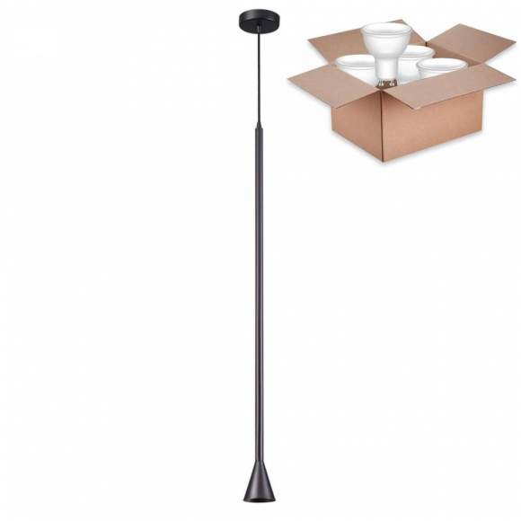 Подвесной светильник с лампочкой Odeon Light Pipa 3884/1B+Lamps Gu10 Подвесной светильник с лампочкой Odeon Light Pipa 3884/1B+Lamps Gu10