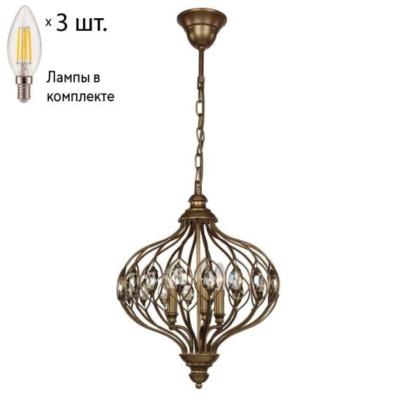 Подвесная люстра с лампочками Favourite Fes 1382-3P+Lamps E14 Свеча