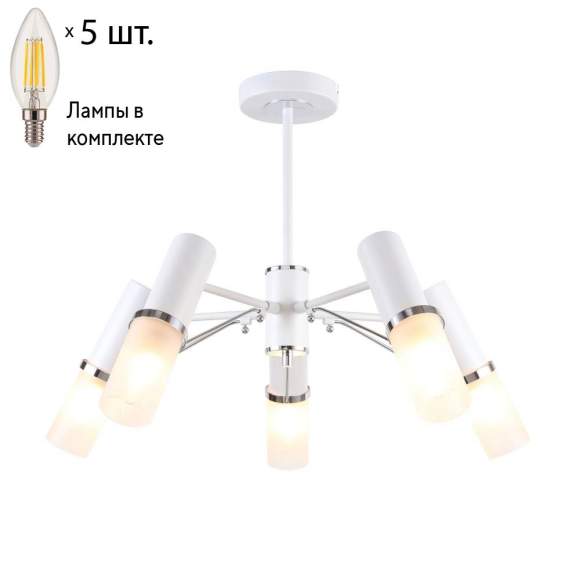 Люстра на штанге с лампочками F-Promo Viator 2559-5P+Lamps E14 Свеча