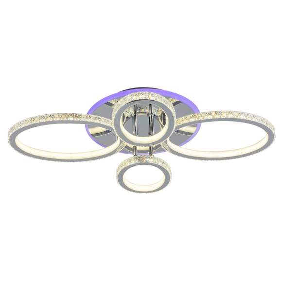 Светодиодная диммируемая люстра с ПДУ Profit Light 8033/2+2 CHR