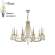 Подвесная люстра Crystal Lux с лампочками VICTORIA SP10 GOLD/AMBER+Lamps E14 Свеча