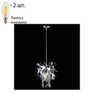Подвесной светильник Crystal Lux с лампочками Romeo SP2 Chrome D250+Lamps E14 Свеча