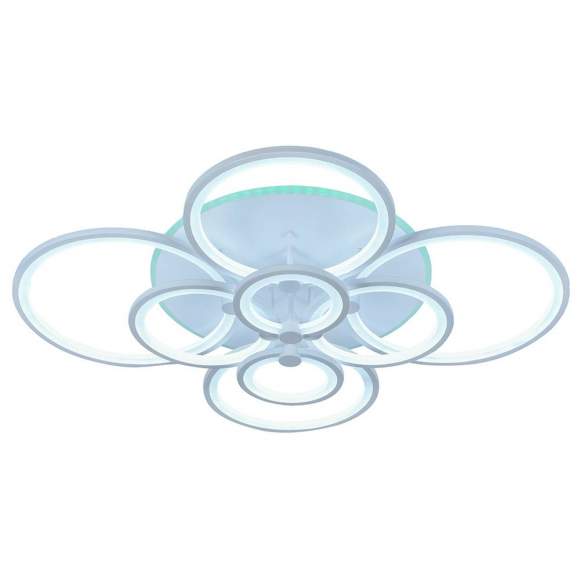 Светодиодная диммируемая люстра с ПДУ Profit Light 8077/8 WHT 256W+11W RGB