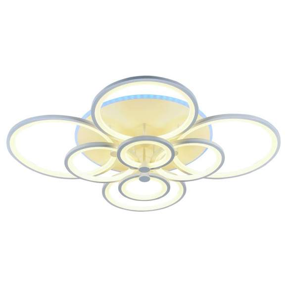 Светодиодная диммируемая люстра с ПДУ Profit Light 8077/8 WHT 256W+11W RGB