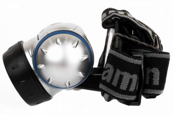 Налобный светодиодный фонарь на батарейках. Дистанция освещения - 20 м. Поворотный корпус. 3 режима работы. Camelion LED5310-7F3 (7534)