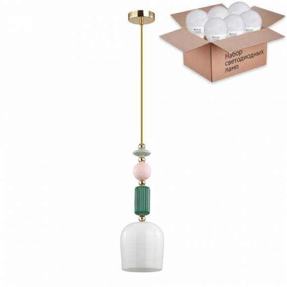 Подвесной светильник с лампочкой Odeon Light Candy 4861/1+Lamps E14 P45