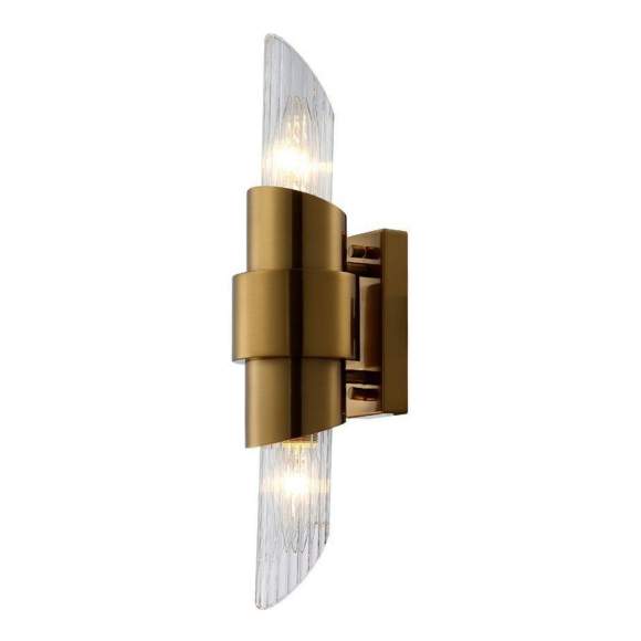 Бра Crystal Lux с лампочками JUSTO AP2 BRASS+Lamps E14 Свеча