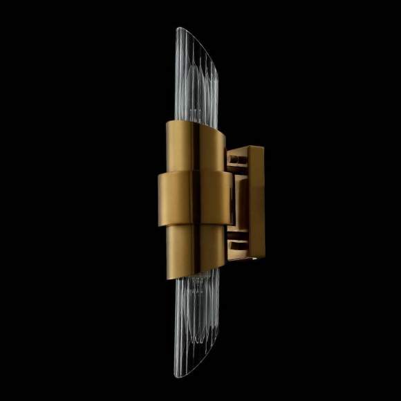 Бра Crystal Lux с лампочками JUSTO AP2 BRASS+Lamps E14 Свеча