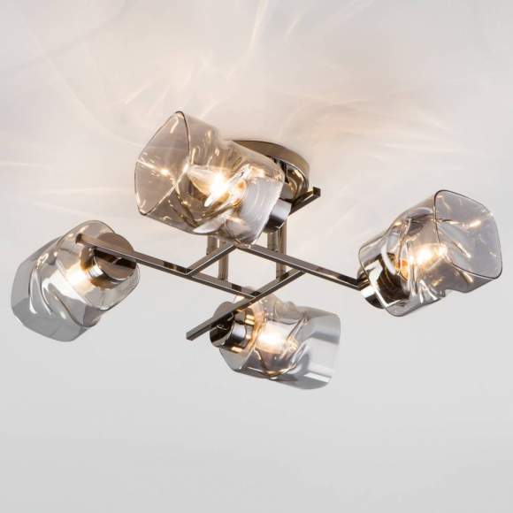 Потолочная люстра Евросвет Hilari 30165/4 черный жемчуг a047331 Потолочная люстра Евросвет Hilari 30165/4 черный жемчуг a047331