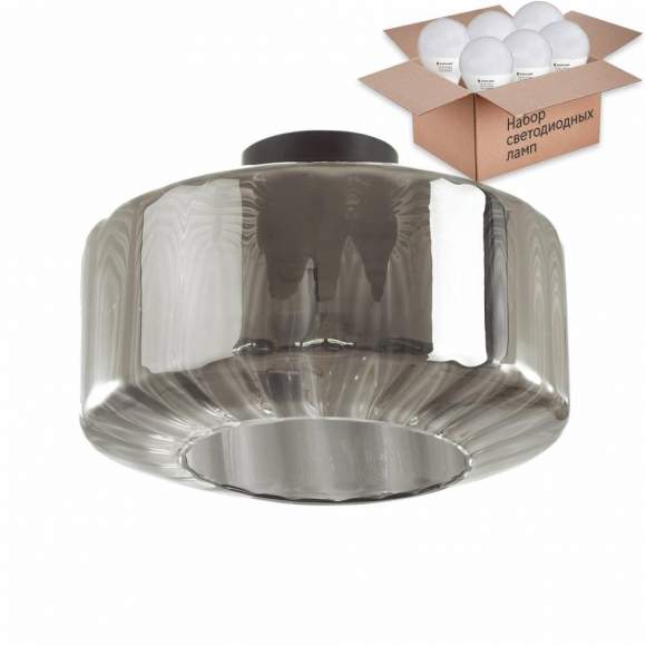 Потолочный светильник с лампочкой Odeon Light Binga 4746/1C+Lamps E27 P45