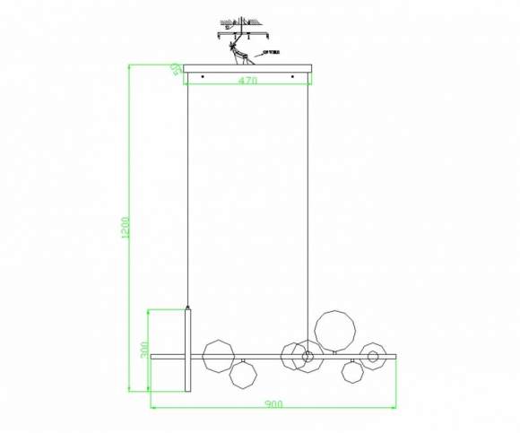Подвесная люстра Kink Light Иона 09408-7,19