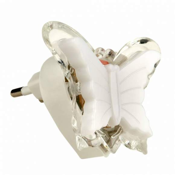 Настенный светодиодный светильник (10318) Uniel Детская серия DTL-308-Бабочка/RGB/3LED/0,5W