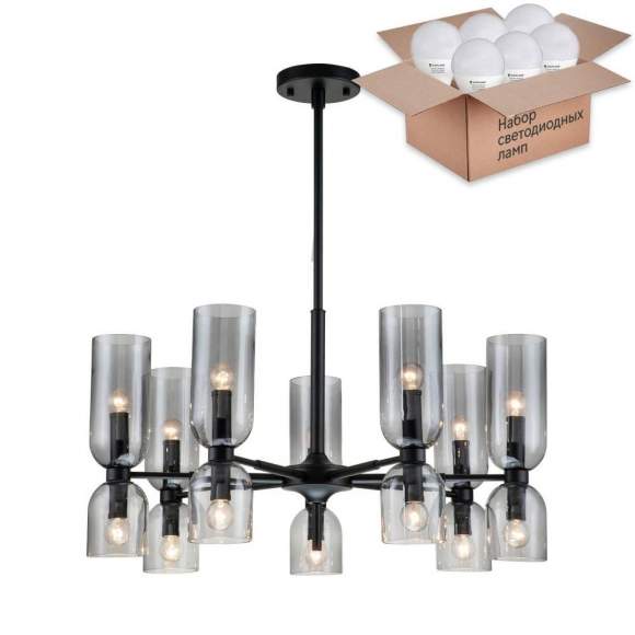 Подвесная люстра с лампочками Favourite Amusing 2877-7P+Lamps E14 P45 Подвесная люстра с лампочками Favourite Amusing 2877-7P+Lamps E14 P45