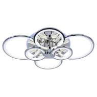 Светодиодная диммируемая люстра с ПДУ Profit Light 8077/6 CHR 168W+8W RGB