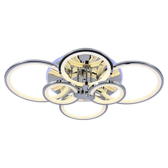 Светодиодная диммируемая люстра с ПДУ Profit Light 8077/6 CHR 168W+8W RGB Светодиодная диммируемая люстра с ПДУ Profit Light 8077/6 CHR 168W+8W RGB