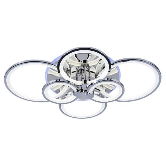 Светодиодная диммируемая люстра с ПДУ Profit Light 8077/6 CHR 168W+8W RGB Светодиодная диммируемая люстра с ПДУ Profit Light 8077/6 CHR 168W+8W RGB