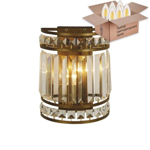 Настенный светильник с лампочками Favourite Ancient 1085-2W+Lamps E14 Свеча