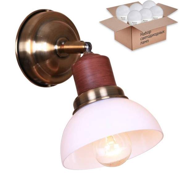 Спот с лампочкой Velante 320-501-01+Lamps E27 P45