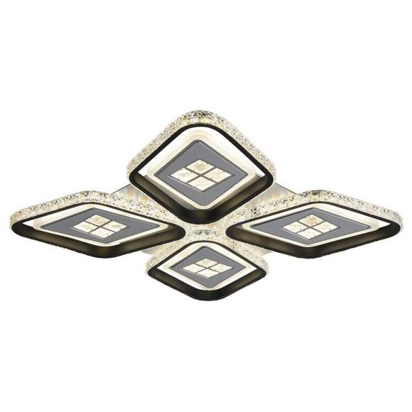 Светодиодная диммируемая люстра с ПДУ Profit Light 8054/4 WHT+BLK 216W Светодиодная диммируемая люстра с ПДУ Profit Light 8054/4 WHT+BLK 216W