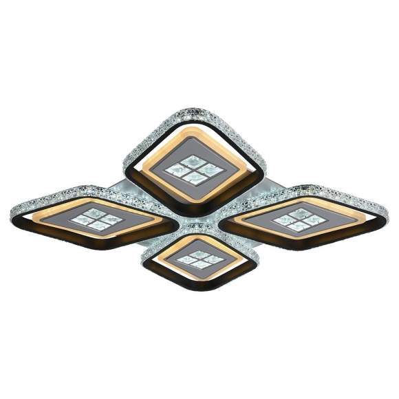 Светодиодная диммируемая люстра с ПДУ Profit Light 8054/4 WHT+BLK 216W Светодиодная диммируемая люстра с ПДУ Profit Light 8054/4 WHT+BLK 216W