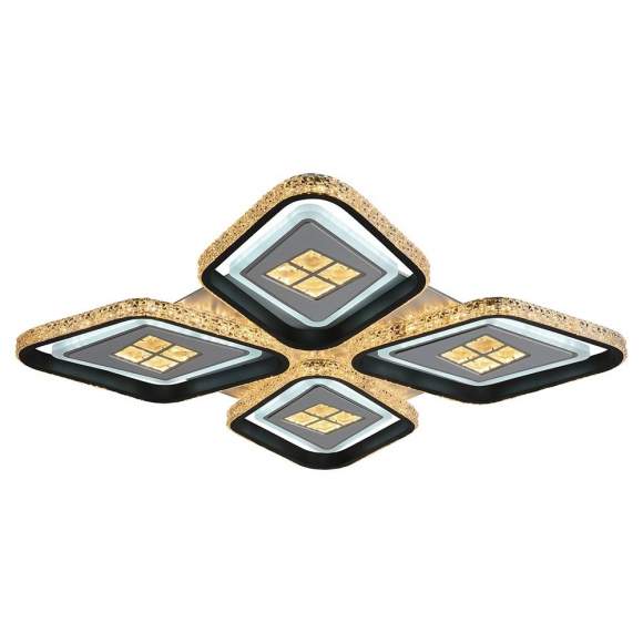 Светодиодная диммируемая люстра с ПДУ Profit Light 8054/4 WHT+BLK 216W Светодиодная диммируемая люстра с ПДУ Profit Light 8054/4 WHT+BLK 216W