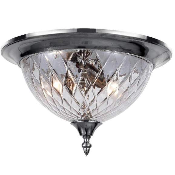 Потолочный светильник Crystal Lux с лампочками Nuovo PL3 Chrome+Lamps E14 P45