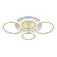 Светодиодная диммируемая люстра с ПДУ Profit Light 8076/4 WHT 72W+7W RGB