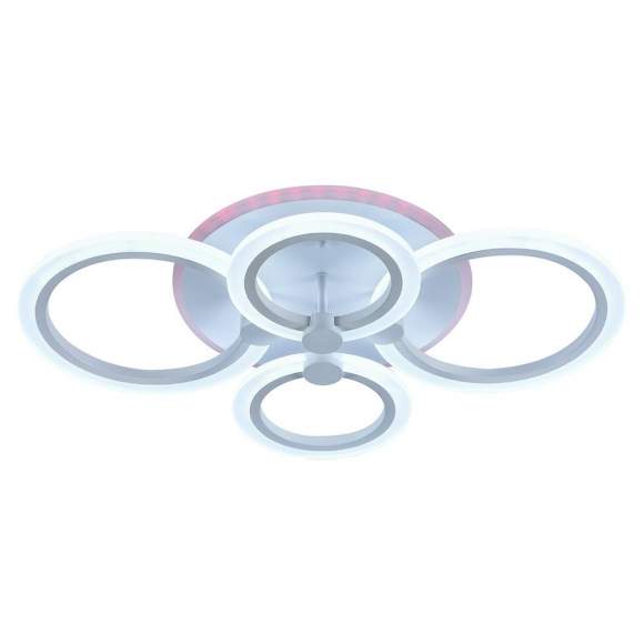 Светодиодная диммируемая люстра с ПДУ Profit Light 8076/4 WHT 72W+7W RGB Светодиодная диммируемая люстра с ПДУ Profit Light 8076/4 WHT 72W+7W RGB