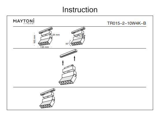 Трековый светильник 11W 4000К для магнитного шинопровода Maytoni Track lamps TR015-2-10W4K-B