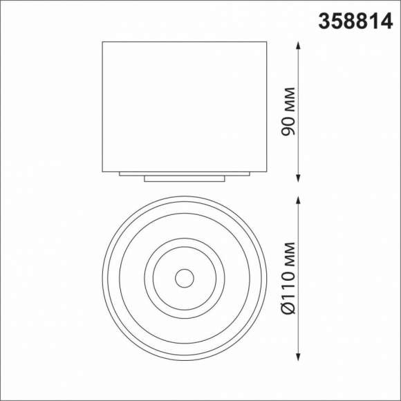 Накладной светодиодный светильник Novotech Gesso 358814 Накладной светодиодный светильник Novotech Gesso 358814