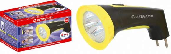 Ручной светодиодный фонарь на аккумуляторе. Дальность 20м. Ultraflash LED3804M 12867 Ручной светодиодный фонарь на аккумуляторе. Дальность 20м. Ultraflash LED3804M 12867