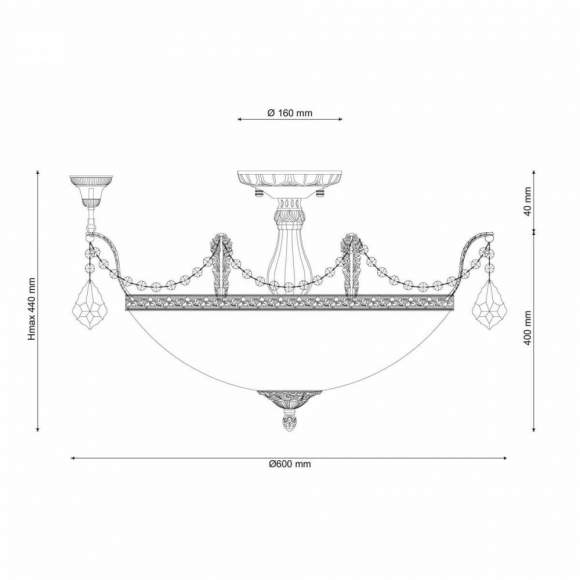 Потолочный светильник Lucia Tucci Barletta 181.8 D620 Coffe Gold